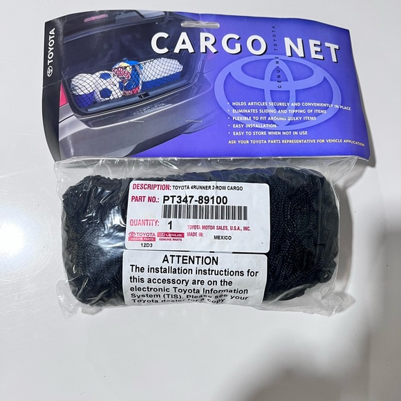Toyota 4Runner 2 row cargo net new genuine parts - Picture 2 of 2